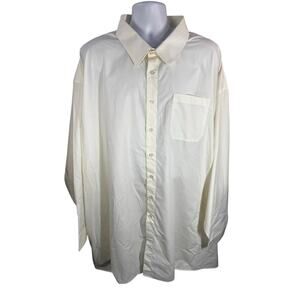 Henry Picard by Don Jonathan White Button Down Shirt Size 22 1/2 37/38
